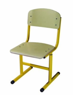 Учнівський Т-подібний стілець на круглій трубі, з хім. стійким HPL, регулюється на ростові групи №5-7(опція р. г. №4), АНШАР ГРУП (90169 HPL)